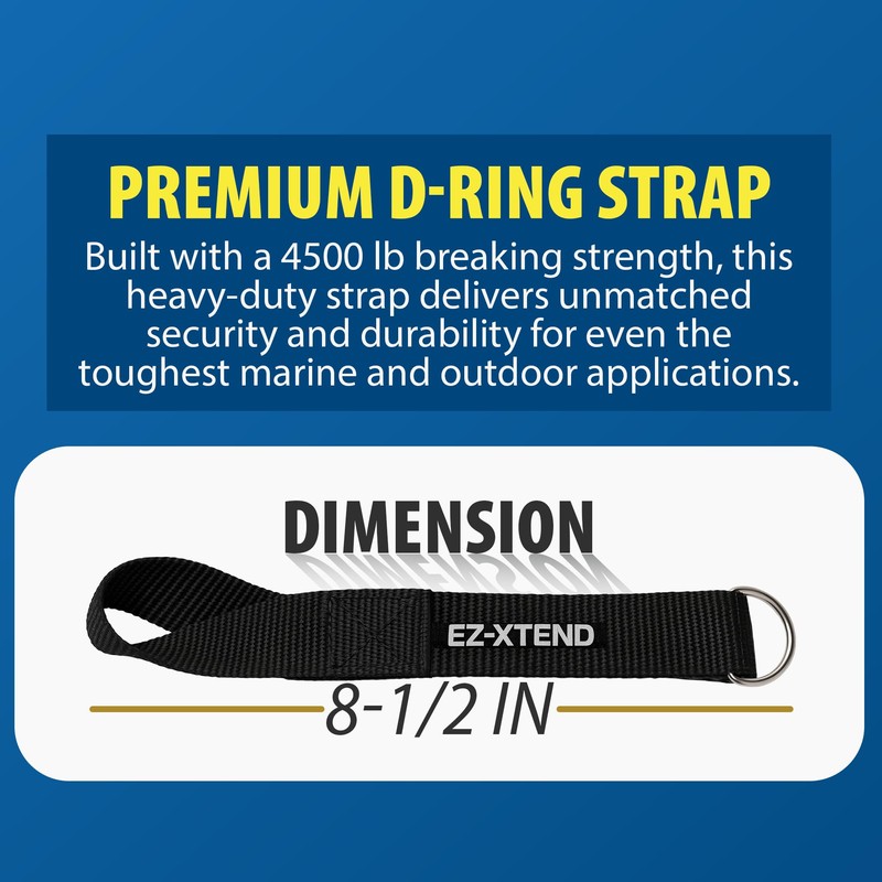 EZ-Xtend Premium D-Ring Strap with Loop for Rail Attachment of