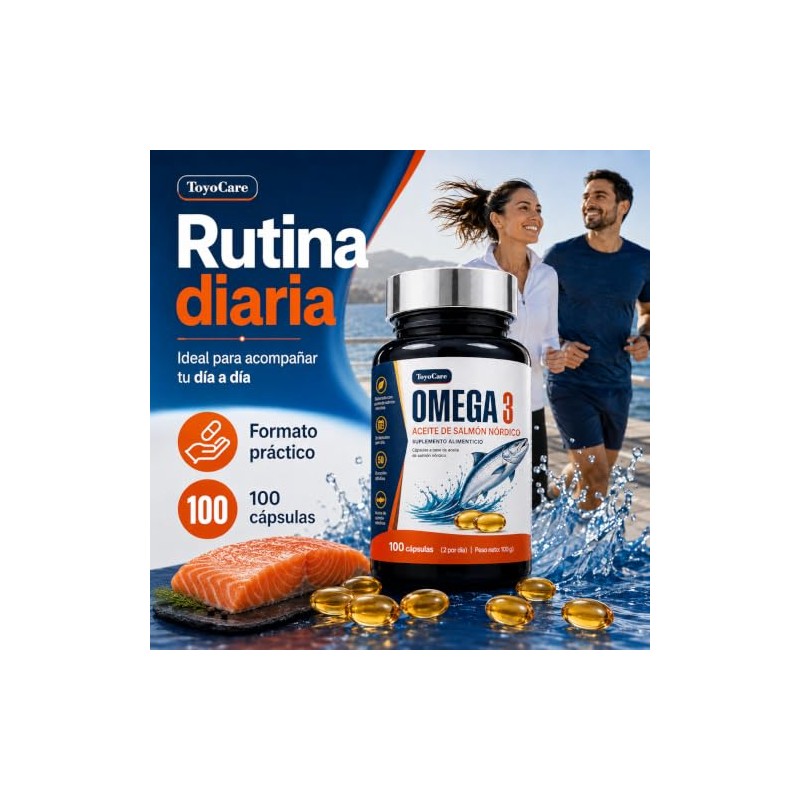 Omega 3 Aceite de Salmón con EPA y DHA, 100