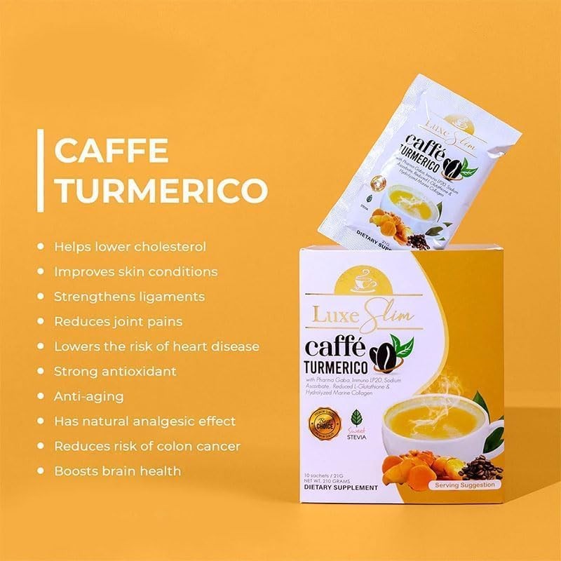 Luxe Slim Caffe Turmerico, 21g x 10 Sachets
