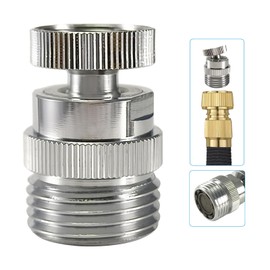 XNTONG Swivel Faucet Adapter Kit, Faucet Adapter with Aerator, Faucet to Garden Hose Adapter, Kitchen and Bathroom Faucet Adapter to Garden Hose, Sink Hose Attachment with Multiple Sizes, Brass Chrome
