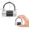 Hedume 2 Pack 5-Digit Horizontal Combination Padlock, 5 Digit Combination