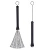 2 x drum brushes, jazz broom, drum stick brush, retractable