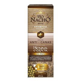 Tío Nacho Tio Nacho Tío Nacho Efecto Anti-Canas, Shampoo Anti-Caída con Henna/415ML