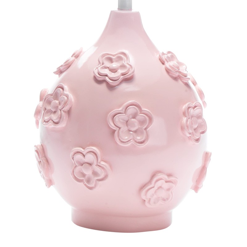 Lambs & Ivy Signature Botanical Baby Pink Floral Nursery Lamp
