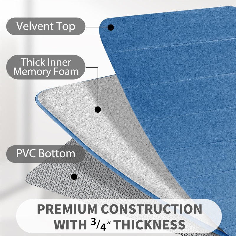 Yimobra Memory Foam Bath Mat, 92 x 61 cm, Soft
