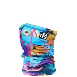 BLACKSTRAP Kids' Dual Layer Tube Versatile Neck Warmer Ski Mask, Keeps Kids Comfortable and Warm, [Monster Disco]
