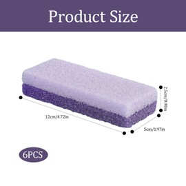 6Pcs Foot Scrubber Sets, Care Pumice Stone for Feet, Professional Pedicure Tools, Callus Remover,Foot Scrub, Foot Exfoliator Exfoliating Tool for Feet with More Dead Skin and Callus (Purple)
