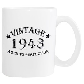 Mister Merchandise Vintage 1943 Aged to Perfection 72 73 Coffee Cup White