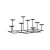 SEI Furniture 9 Candle Wrought Iron Candelabra, Matte Black