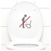 Toilet Sticker Sit Down to Pee Sign120 Pictogram,