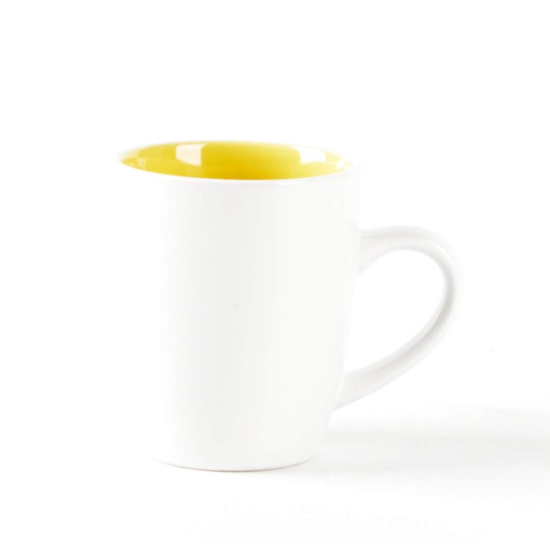 HomeVss, Stoneware Coupe 16pc Dinnerware Set, Outside White + Inside