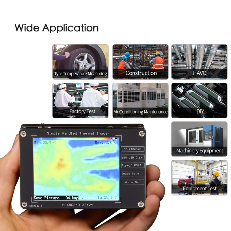 Infrared Thermal Imager Portable DIY LCD Digital High Accuracy Infrared