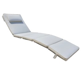 BTEXPERT 5211cushionCream Outdoor Cushion for Chaise Patio Lounger, Padding for Deck Lawn Garden Backyard Balcony Terrace-Beige Cream