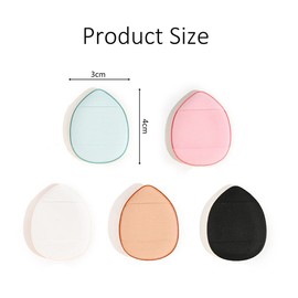 QUUPY Pack of 10 Finger Sponges Mini Powder Puff Beauty Blender Sponges Pads Face Sponges for Applying Makeup Foundation BB Cushion Cream Concealer Liquid Blush Color Random