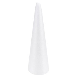 Holibanna Foam Cone Shaped Crafts White Christmas Tree Table Centerpiece Flower Arrangement Props 1PC 30CM