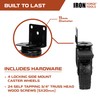 Iron Forge Tools Side Mount Casters Set of 4, Swivel