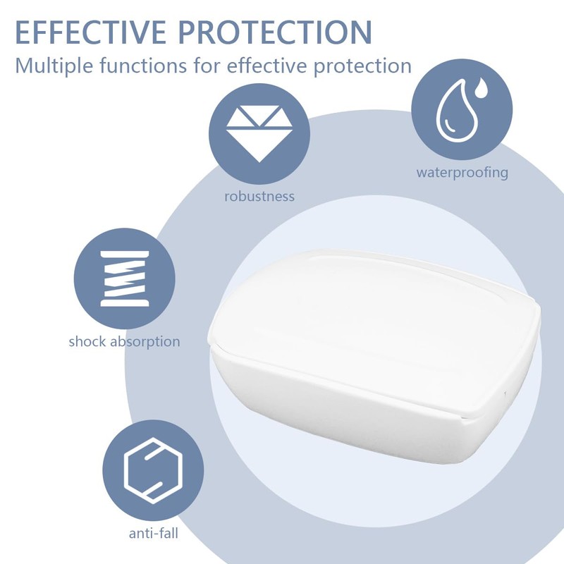 FERCAISH Waterproof Hearing Aid Case, Hearing Aid Storage Box, Portable