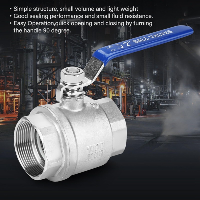 304 Stainless Steel Two-Piece Full Connection Ball Valve Internal Thread