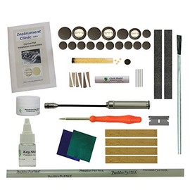 Black Kangaroo Leather Clarinet Pad Kit with Tenon Cork, Leak Light, Adhesive Pellets, Glue Stick, Key Oil, Key Polish, Key wedges, Cork Grease, Springs, Pads Assembled in USA! (Selmer)