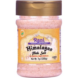 Rani Himalayan Pink Salt Powder (84 Essential Trace Minerals) 7oz (200g) PET Jar ~ All Natural | Vegan | Gluten Friendly | NON-GMO | Indian Origin