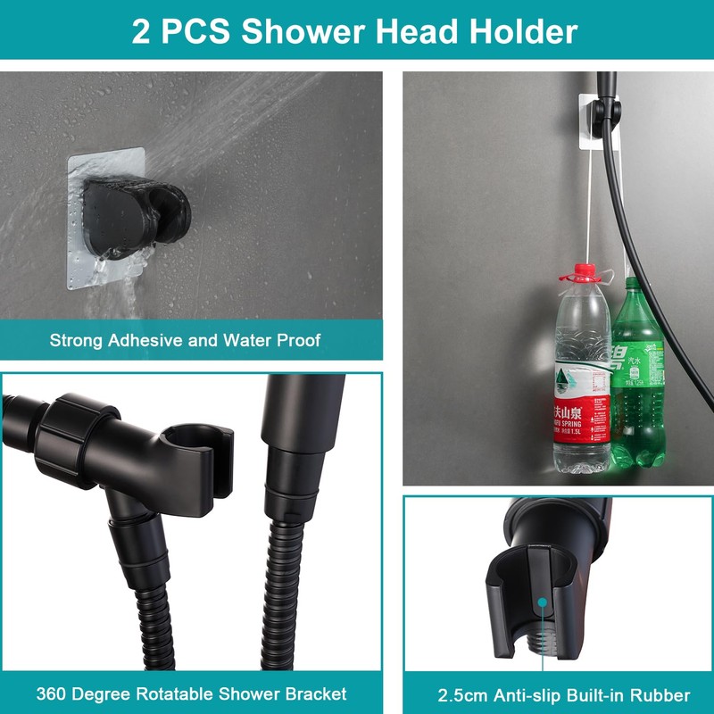 GwernKB Handheld Shower Head with On Off Switch,8-mode High Pressure