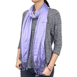 72" Shiny Solid Color Scarf (Violet)