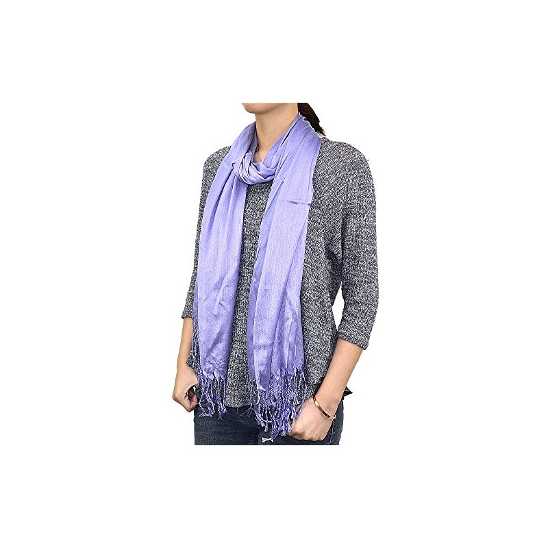 72" Shiny Solid Color Scarf (Violet)