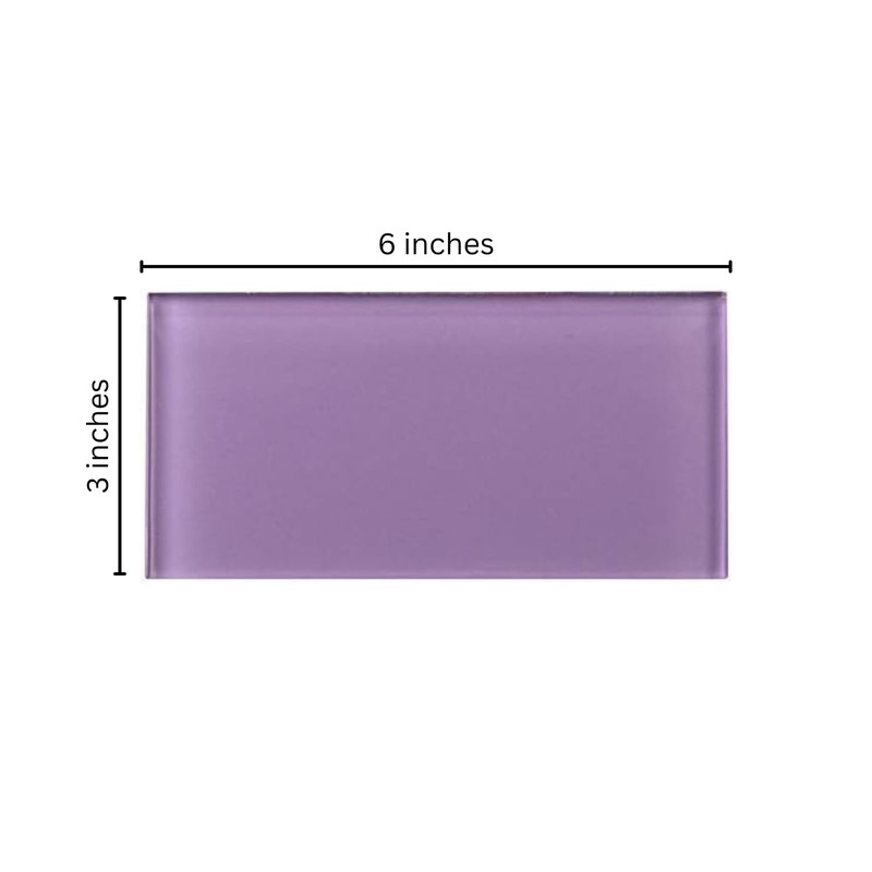 Tenedos Purple Rain 3x6 Glass Subway Wall Tile for Kitchen