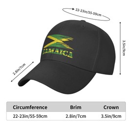 Jamaica Jamaican Flag Baseball Cap for Men Women Adjustable Classic Dad Hat Trucker Cap for Running Outdoor Activities Snapback Hat