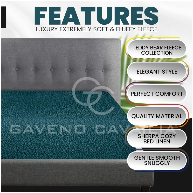 Teddy Fleece Fitted Sheet Single (91x193 cm) - Cosy Warm,