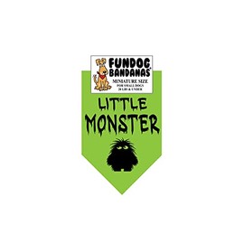 Little Monster Dog Bandana (Miniature for Small Dogs Less Than 20 lbs)