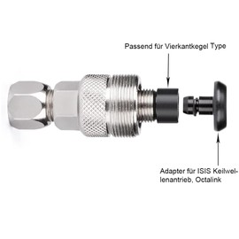 cyclists Bicycle Crank Puller for Square Thread Crankset or ISIS & Octalink Bicycle Tool Crank Remover (M, CT-C04)