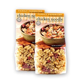 Pastabilities Chicken Noodle Soup, Fun Chicken Shaped Noodles with Chicken Soup Mix for Kids, Non-GMO Natural Wheat Pasta, Serves 10 (11.25 oz, 4 Pack)