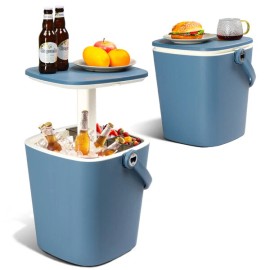 SKing Portable Cool Bar Table Party Drink Storage Ice Cooler for Outdoor Patio Camping