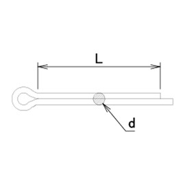 DAIDOHANT 10184880 SUS304 Stainless Steel Split Pin, Nominal Diameter (D) 0.08 x Length (L) 1.0 inches (25 mm), 6 Pieces