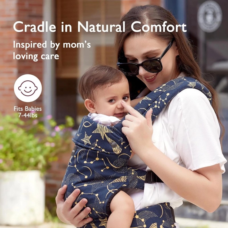 Adjustable Lightweight Baby Carrier with Lumbar Support - Perfect for