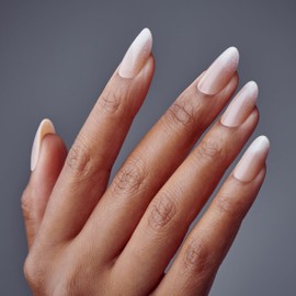 KISS Gel Fantasy, Press-On Nails, Nail glue included, 'Drama', Brown, Medium Size, Oval Shape, Includes 28 Nails, 2g glue, 1 Manicure Stick, 1 Mini File