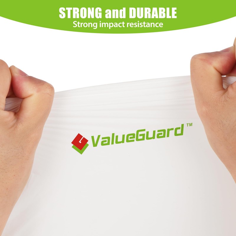 ValueGuard Large Trash Bags 13 Gallon Tall Drawstring 100% Post-Consumer