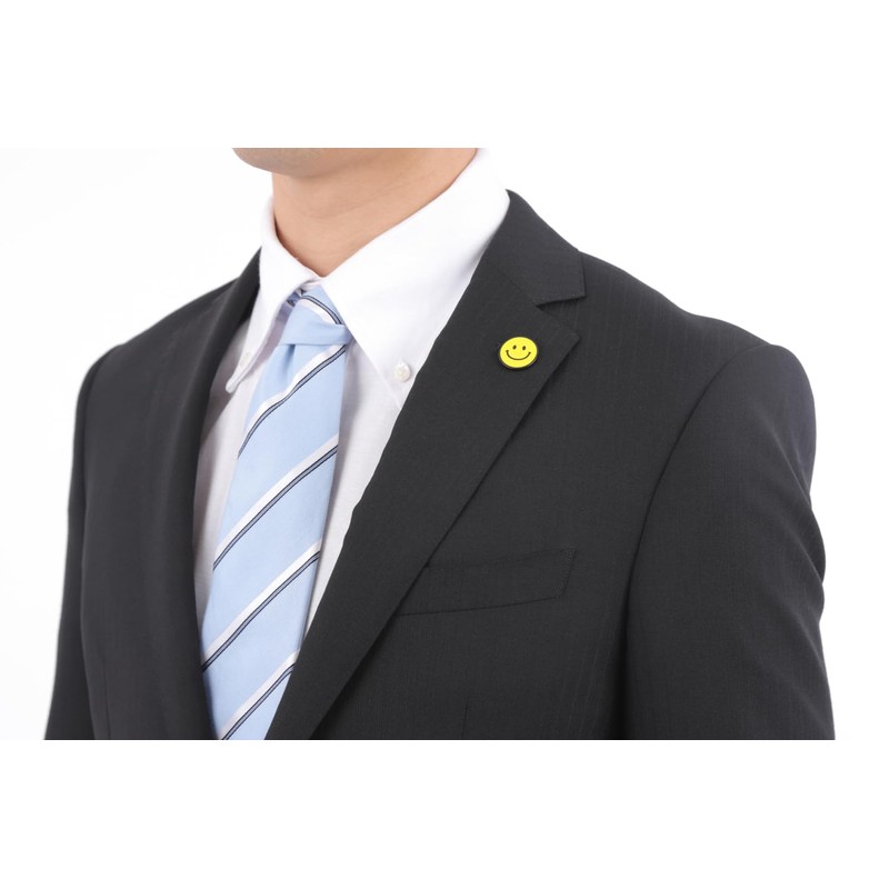 Don Flyee C0077 Smile Mark Niko-chan Cute Funny Pin Badge