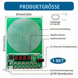 7.83 Hz Schumann Frequency Generator, Adjustable 0.01 Hz - 100,000 Hz with Display and USB Port Wave Generator, Portable Generator Natural Resonance for Room Harmony at Home/Office