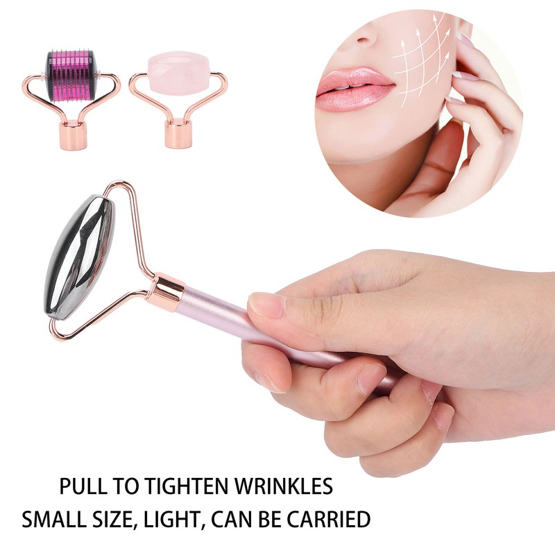 3‑in‑1 Face Roller Set Skin Lifting Smoothing Terahertz Gua Sha
