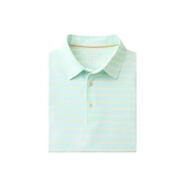 Rouen Mens Polo Shirts Short Sleeve Stripe Dry Fit Performance Moisture Wicking Casual Collared Golf Shirts for Men