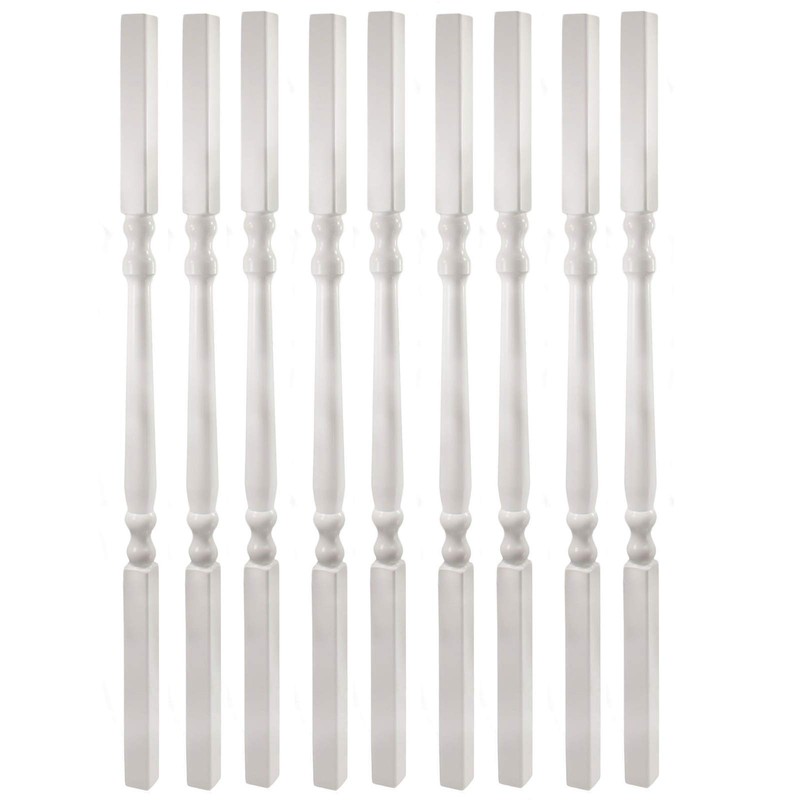 White Colonial Style Vinyl Railing Spindle (9 Pack) (1 1/4"