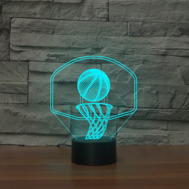 SUPERHONGJIHAO Night Light for Kids, 3D Shooting, Basketball, LED Lamp