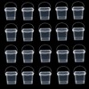 Lobergel 20PCS 10oz Slime Containers with Lids, Squre Clear 280ml