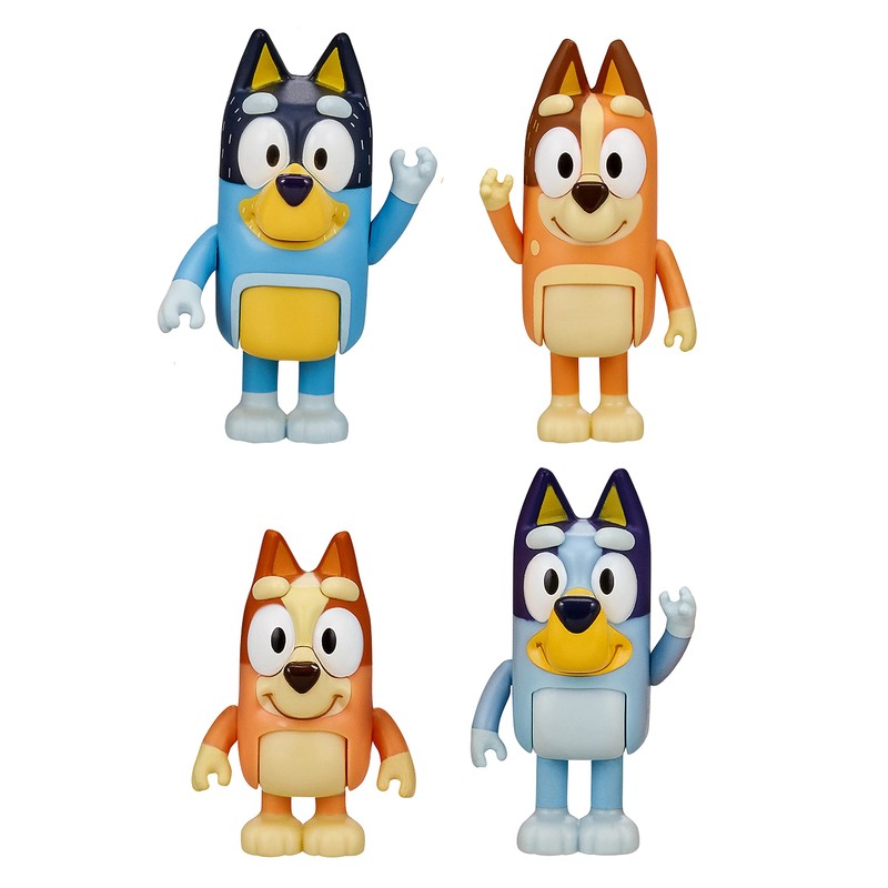 Bluey Family Figure 4-Pack – Includes, Bingo, Mum (Chilli) &