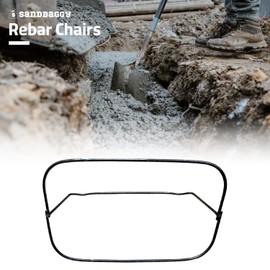 Sandbaggy 3" Steel Rebar Chairs for Concrete Footings - Double Rod Capacity for #3 to #8 Rebar - Black Annealed Steel (100)
