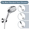 BRIGHT SHOWERS Strong Adhesive Shower Head Holder with Dual Angle