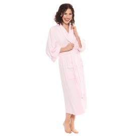TexereSilk Women's Luxury Terry Cloth Bathrobe - Soft Modal & Organic Cotton - NEW & IMPROVED FABRIC (Barely Pink, 2X/3X)