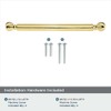 khtumeware 10-Pack Polished Brass Heavy-Duty Solid Cabinet Pulls, 5 Inch